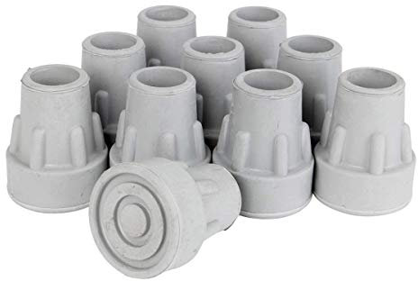 Days Heavy Duty Bell Shaped Ferrule, 16 mm (5/8), Single, Grey, Walking Stick, Crutch, Furniture Replacement Rubber Tip, Easy Attach Protection Cup, Handicapped(Eligible for VAT Relief in the UK)
