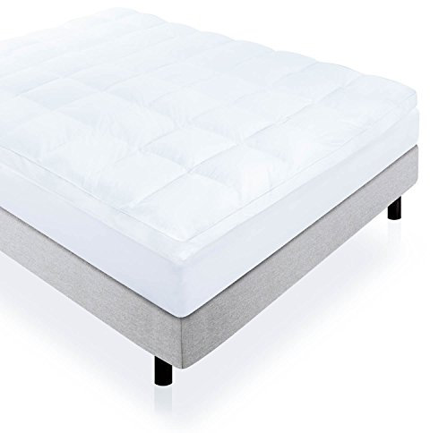 LUCID Ultraweiche 7,5 cm Microfaser Matratzenauflage US Queen | Baumwoll Perkal Bezug mit 4 Eckbändern | Öko-Tex | Atmungsaktiver Matratzen Topper