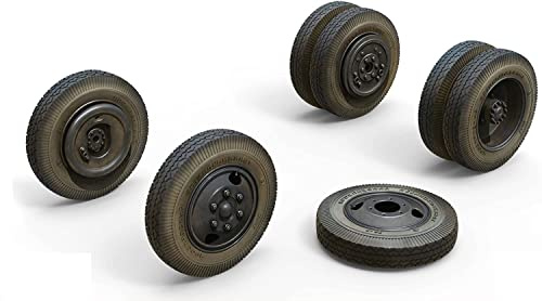 Miniart 1:35 Scale ZIS-6 Family Wheels Set Plastic Model Kit (Grey)