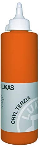 LUKAS CRYL TERZIA 500 ml – Pintura acrílica de calidad de estudio – Tono naranja cadmio (imit.)