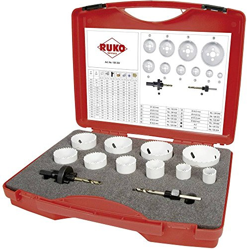 RUKO 126303 - Juego de 10 coronas perforadoras HSS Co 8 - Mantenimiento (Universal)