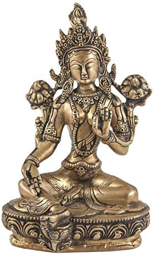 Berk FI-062 Statuen - grüne Tara, Messing, 21 cm hoch