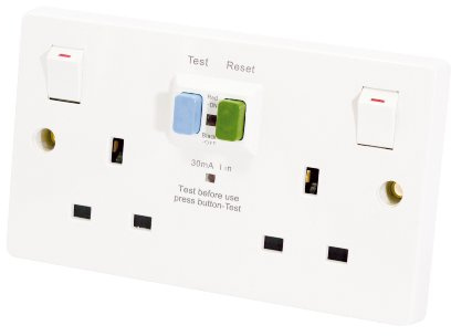 RCD / LATCHED TWIN SWITCHED SOCKET PASSIVE/LATCHING SPL-RCD2GS