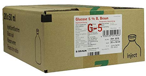 GLUCOSE 5% B.Braun Injektionslösung 20X50 ml