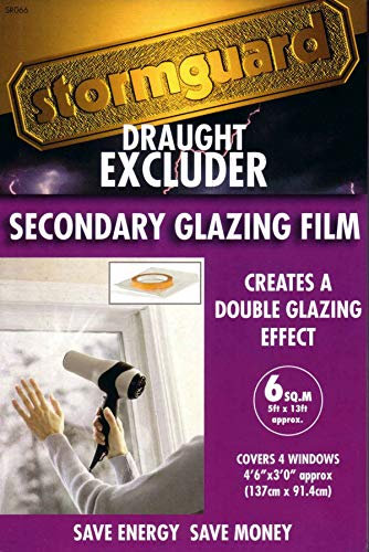 Lot de 3 films d'isolation double vitrage pour fenêtres 6 m²