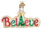 Old World Christmas Credi Ornamenti soffiati in Vetro per Albero di Natale, Oro Chiaro/Rosso/Verde, 2.500