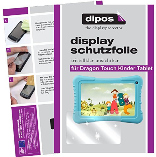dipos I 2x Screen Protector compatible with Dragon Touch 7 inch Kinder Tablet Protection Films clear