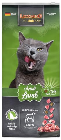 LEONARDO Adult Lamb [15kg] Katzenfutter | Trockenfutter für Katzen | Alleinfuttermittel für ausgewachsene Katzen Aller Rassen ab 1 Jahr