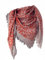 Nella-Mode Traumhaft feines weiches Wolltuch Schultertuch kurze Fransen in Maxi-Grösse ca. 115x115 cm Leo-Design, Terracotta & Grau, Tuch 100% Wolle