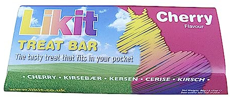 Likit Treat Bar 90g | Great Horse Treat for Training or Reward | 90g (Cherry)