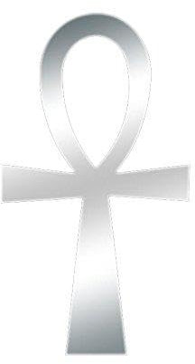 Wandtattoo Logo Kreuz Egyptienne Ankh selbstklebend – mehrere Farben – 20 weiß
