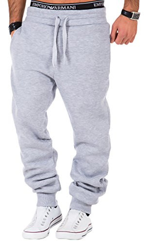 L.A.B 1928 Herren Jogginghose Trainingshose Sporthose Fitness Jogg Japan Kosmo Style Hose LAB-7004 (Grau, XXL)