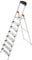 Hailo Aluminio 5_8818-001-Escalera de Tijera Ancho XXL EasyClix (8 peldaños), 150 kg