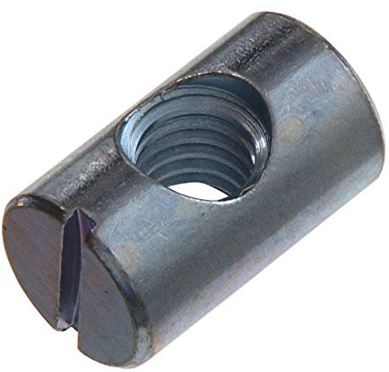 Pack of 4 Furniture Barrel Nut M6 x 14mm Bolt Slotted Dowel Chair Cot Bed Cabinet Fix Connect DIY Tool Repair Allen Headed