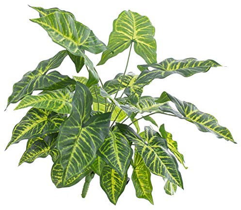 artplants.de Künstlicher Syngonium Sereno, 27 Blätter, grün, Ø 40cm, 45cm - Kunstpflanze - Topfpflanze