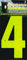 WHL Pack of 2 Hi Vis Wheelie Bin House Numbers Yellow Number 4