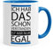 MoonWorks Kaffee-Tasse Ich hab das Schon verstanden ist Mir nur egal Spruch Tasse mit Innenfarbe blau Unisize