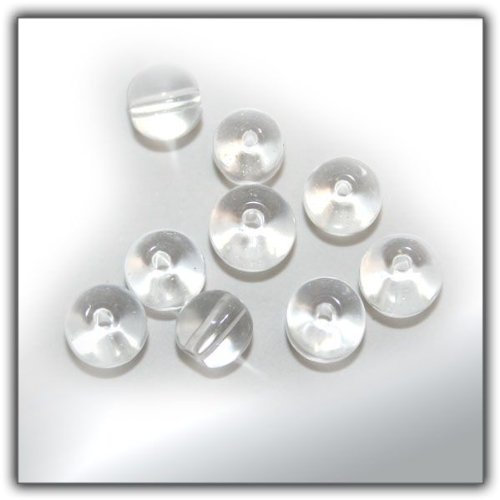 Pilkmaxx Glasperlen Transparent für Texas & Carolina Rig, Raubfischmontage, Raubfischrig, Hechtrig, Hechtmontage, Angeln auf Raubfische, Texas Rig, Größe/Packungsinhalt:6mm / 10 Stück