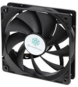 SilverStone SST-FN121-P - FN Serie geräuscharmer 120 mm-Hochleistungs-Gehäuselüfter, schwarz