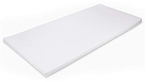 MSS e.K. Topperbezug 80x200x5 cm | 100% Baumwolle | atmungsaktiv & hautfreundlich | abnehmbar & 60 °C waschbar | Reißverschluss über Eck | weiß