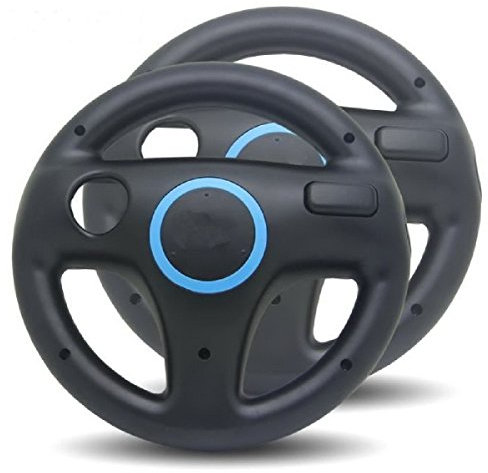 2 x Volante / Racing Wheel De Dirección Para Nintendo Wii Consola (Mario Kart, Juego De Carreras...)