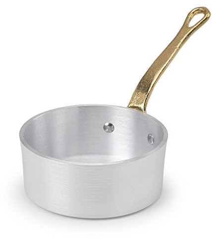 Pentole Agnelli Linea 1932 Casseruolino Basso a Servire con Manico, Alluminio, Argento, 10 cm