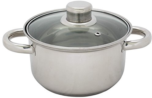 BESTCOOKING Kochtopf Edelstahl mit Glasdeckel 5,2 L 24 cm Topf Kochen