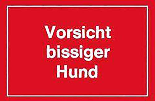 Warnschild Vorsicht bissiger Hund