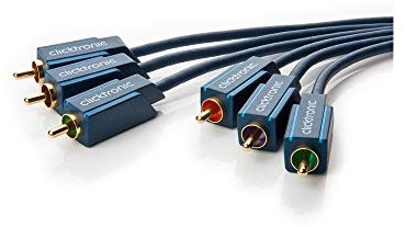 Clicktronic Casual - Cable de vídeo por componentes YUV (RCA de 3 clavijas, 2 m)
