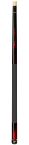 Dufferin Jet Black Poolqueue mit satter roter Flamme, 21-Ounce