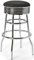 Hochstuhl Barhocker 2-er Set Gastronomie Barstuhl Hocker Bar Stuhl 50's Designerbarhocker Diner (Black)