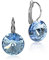 LUISIA® Ohrringe Rivoli mit Kristallen von Swarovski® - 14 mm Light Safir/Hellblau