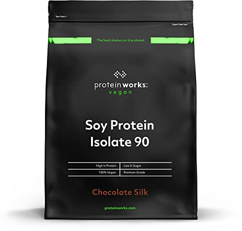 THE PROTEIN WORKS Proteína De Soja 90 (Aislado) | Chocolate Suave | 100% Vegano | Procedente De Fuentes Sostenibles | Bajo En Grasas | 1kg