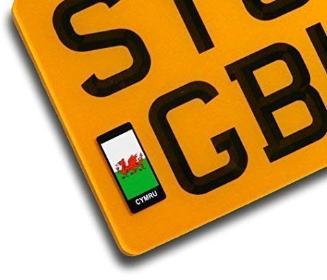 Sticar-it Ltd Welsh Wales CYMRU Badge for Motorbike Motorcycle Number Plate vinyl sticker Road legal
