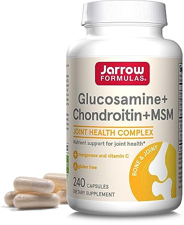 Jarrow Glucosamine, Chondroitin, and MSM, 240 Capsules