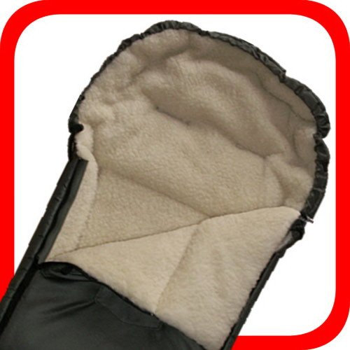 Baby Universal Fußsack, 100% Lammwolle, dunkelgrün