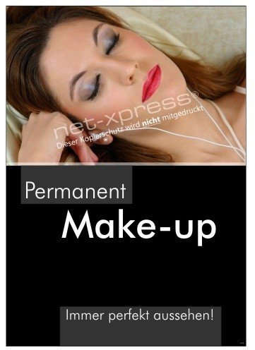 net-xpress Plakat für Werbung für Permanent Make-up DIN A1, Werbeplakat Poster Kosmetik