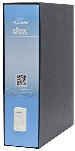 Esselte Dox 1 Raccoglitore a Leva Formato Commerciale D8, A4, Azzurro, Confezione da 6 Pezzi