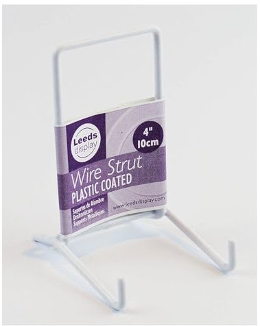 Leeds Display : ST02WL : Wire Strut Stand : White : Small : 4, 10cm : Plate & Bowl Support