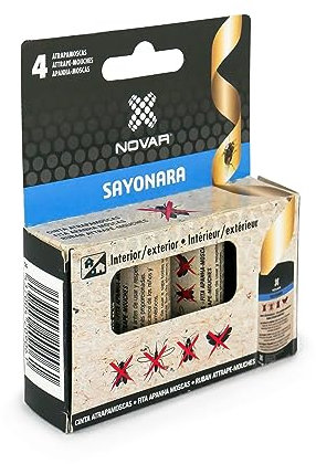 NOVAR - Cinta Atrapa Moscas | Adhesivo Anti Moscas e Insectos | Atrapa Insectos Voladores | Eficaz para Control de Plagas al Aire Libre o en Interiores