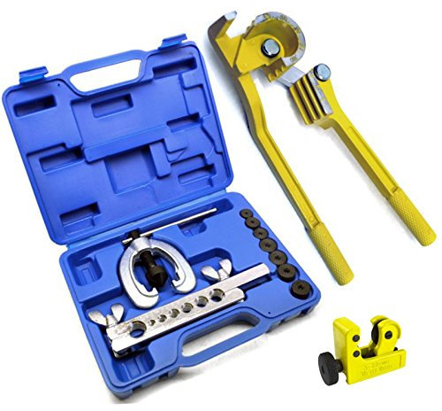 AB Tools Brake Fuel Pipe Tube Repair Set Metric Flaring Kit Mini Bender & Tube Cutter