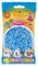 Hama Perlen 207-46 Bügelperlen Beutel mit ca. 1.000 Midi Bastelperlen mit Durchmesser 5 mm in Pastell Blau, kreativer Bastelspaß für Groß und Klein