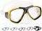 Cressi Focus, Yellow Masque de plongée Adulte Unisexe, Clear/Jaune