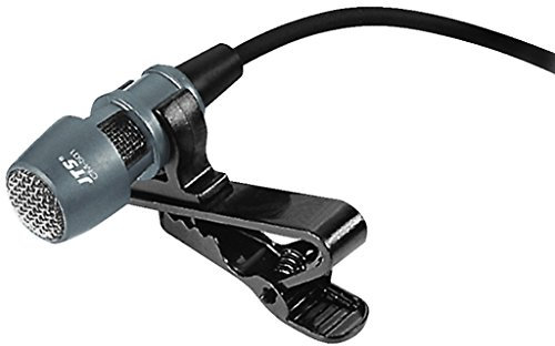 JTS CM-501 Elektret-Lavalier Mikrofon, Bühnen-Mikrofon für Moderation und Diskussions-Anwendungen, Krawatten-Mikrofon inklusive Windschutz, in Schwarz