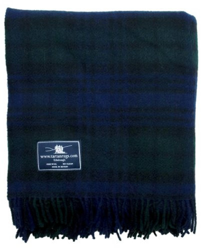 Tweedmill Textiles Black Watch Tartan Premium Wolle Reiseteppich