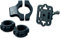 Kuryakyn 1671 Premium Lenkerzubehör Halterung, universell passend für Motorräder mit 7/8, 1, 1-1/4 Durchmesser Stangen, Schwarze Halterung mit schwarzer Drehplatte
