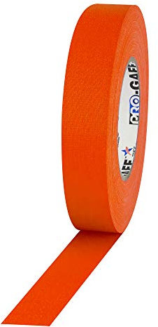 ProTapes 840178016591 Pro Gaff-Nastro adesivo in tessuto opaco Gaffers adesiva in gomma, lunghezza 50 x larghezza yd. (1 2,54 cm, colore: arancione fluo