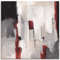 ARTLAND Wanddeko Leinwand Bilder Wandbild 70 x 70 cm Abstrakte Motive Gegenstandslos Malerei Grau A5JD Rot an Grau