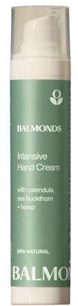 Balmonds Intensive Hand Cream 50ml - Hand Moisturiser for Dry or Sensitive Skin, Effective Natural Unscented Emollient for Hands