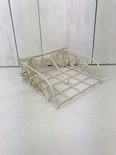 Ambiente Metall Serviettenhalter - Napkin Holder Rose Small Cream Für Cocktail Servietten 25 x 25 cm